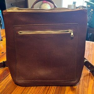 Portland Leather tote backpack